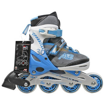迈速mi2米高监制儿童可调节轮滑鞋旱冰鞋溜冰鞋m139 m139蓝色 31-34