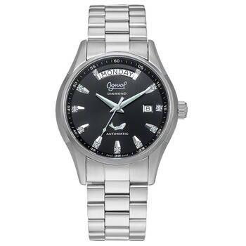 爱其华ogival手表登峰系列真钻机械男表3357aj银色