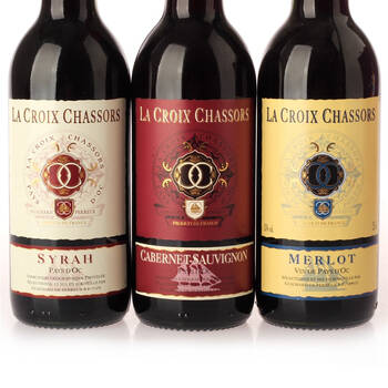 > 法国 朗格多克 夏舍尔 干红葡萄酒(三支礼盒装)250ml*3瓶