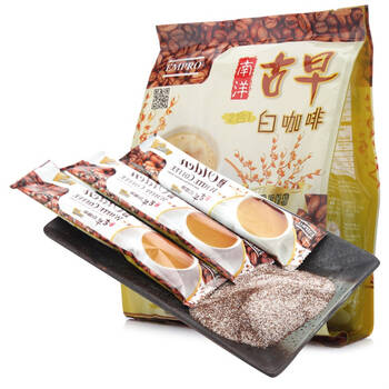 马来西亚进口 cafe olden南洋古早咖啡及奶精(无糖)白咖啡375g