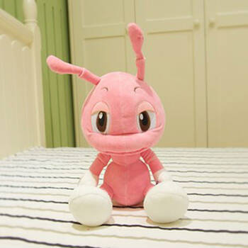 可爱彩色公仔蚂蚁毛绒玩具布娃娃创意布艺玩偶男女生日礼物 粉色 50cm