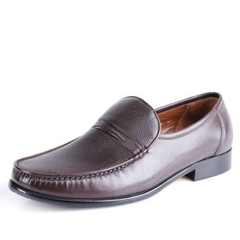 金猴王 高档胎牛皮真皮男士商务休闲鞋软皮鞋单鞋w2052/w2053 棕色w