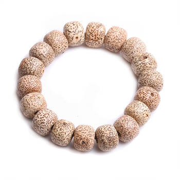 蓝莲花 15mm 天然摩尼菩提子手串 藏式桶珠精选正月 平安富贵