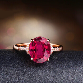 3克拉鸽血红碧玺戒指