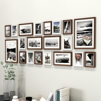 实木照片墙20框