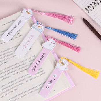 TaTanice 书签 卡通木质书签尺子创意生日礼物送女友送小孩 卡通随机款书签四个装TSQ007