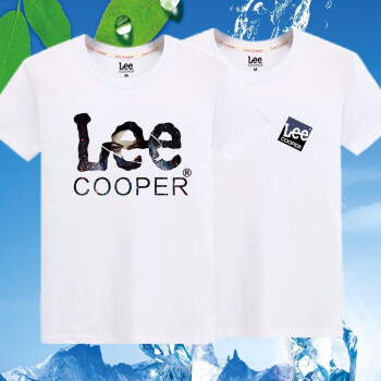 Lee Cooper 短袖 男士T恤 ZY纯棉短袖LE眼睛白+小标LE白 