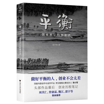 平衡：创业者写给创业者（一本给企业家、创业者看的哲理书）