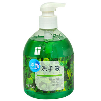妙新 MIAOXIN 中性洗手液500mL 呵护双手 滋润保湿 中性配方 温和洁净 绿茶味清香 新老包装随机发货