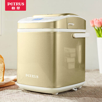 柏翠(petrus)烤面包机 家用全自动智能 早餐机 和面机 蛋糕机  冰淇淋机 双管烘培 撒果料 PE8870
