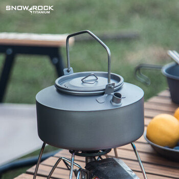 SNOW ROCK英迪户外纯钛烧水壶露营轻量便携泡茶壶煮茶器茶壶大容量旅行水具 700ml烧水壶