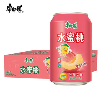 水蜜桃310ml*12罐|24罐饮料果味果汁罐装聚会饮品年货 康师傅水蜜桃