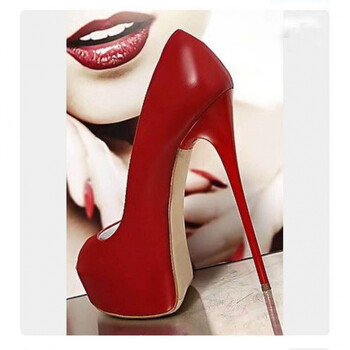 舞厚底20cm超高跟凉鞋性l感模特舞台走秀恨天高细跟17公分女鞋 红色