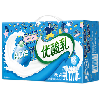伊利 优酸乳果粒酸奶草莓黄桃芒果原味ad钙味蓝莓味牛奶饮品早餐饮品