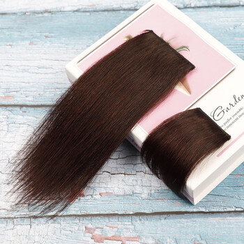 真发垫发片 人发迷你垫发片 假发垫发片假发女 真人发丝 两卡30厘米