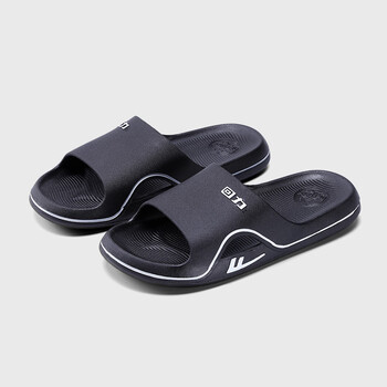 回力拖鞋男防水防滑软底春夏户外耐磨透气厚底新款家居浴室凉拖 黑色