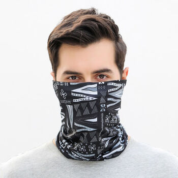 迪芙熙男士丝巾薄款 户外百变头巾男围脖防晒骑行面罩薄款魔术脖套