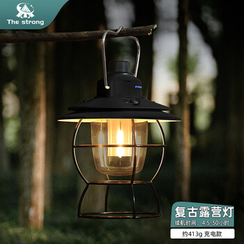 THE STRONG露营灯氛围灯户外多功能充电复古照明设备 复古露营灯-黑色 充电版