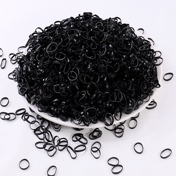 皮筋小胶圈儿童扎头发橡皮筋宝宝小女孩不伤发高弹发圈 大号经典黑色