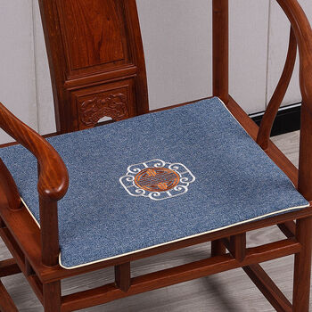 6015浅槿新中式红木实木椅子坐垫沙发坐垫圈椅餐椅茶桌椅垫子