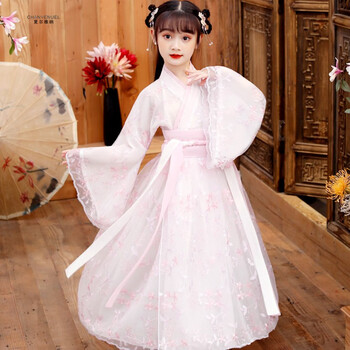 夏尔维纳(chanvenuel)儿童古装汉服女夏季中国风仙女襦裙超仙女童