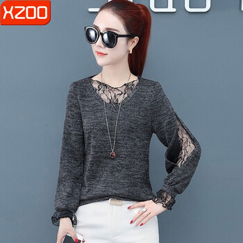 扎族 蕾丝拼接 短袖 T恤 女 V领