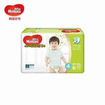 韩国好奇(Huggies) 天然之选成长裤 L36片 10-14kg 男宝