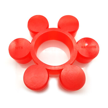 mt型浇筑聚氨酯梅花垫弹性联轴器缓冲垫聚氨酯六角对轮梅花垫圈 红色