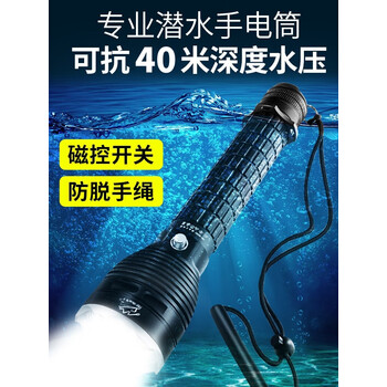 哈拿（TRE-Hana）潜水手电筒水下强光超亮超长续航抓鱼拍摄照明专用探照灯补光灯 HN-QS32潜水手电筒【旗舰版】