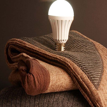 检测导电实验托玛琳能量袜子银纤维磁检生物静电灯 白色9瓦 充电灯头