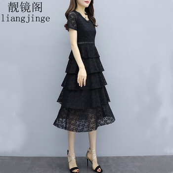 靓镜阁（liangjingge） 纯色 立体剪裁 连衣裙