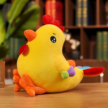 麦登 小鸡玩偶毛绒玩具仿真公鸡布娃娃可爱睡觉抱枕公仔儿童节礼物