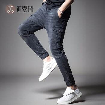 西嘉瑞 修身裤 商务休闲 男士牛仔裤