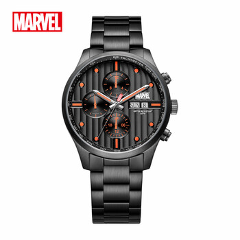 百迪漫威复联手表男士新款石英真皮学生休闲潮流运动钢铁侠手表男m