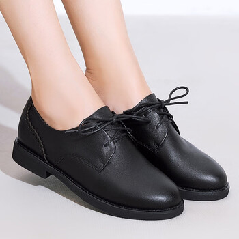 珏妍妃格年新款小皮鞋女英伦风夏季薄款软底真皮超软舒适百搭平底