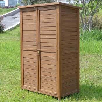 户外收纳柜庭院防晒防雨室外收纳箱防腐木阳台杂物柜储物柜花园工具柜