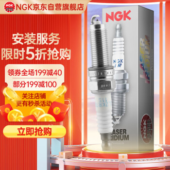 NGK铱铂金火花塞 ILFER7C8EG 91898 四支装适用于大众奥迪A4Q3Q5帕萨特途昂途观途岳威然CC迈腾探岳速派