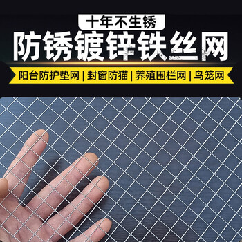 铁丝网围栏养殖网热镀锌网片网格阳台钢丝护栏网防鼠小孔铁网户外 1
