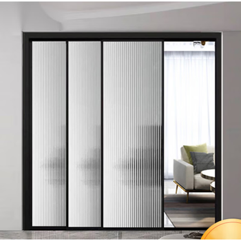 三联动推拉门厨房铝合金极窄厨房推拉门客厅卫生间阳台吊轨门三联动