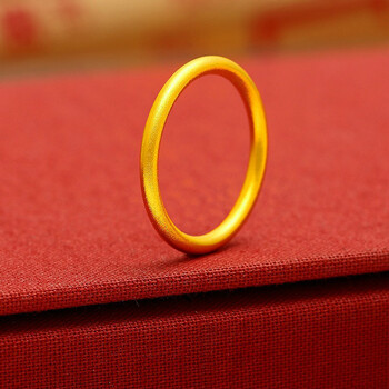 老凤祥款式生日礼物古法传承黄金戒指999足金三生三世小细圈女款金