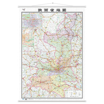 陕西省地图挂图（1.1米*0.8米 专业挂图 无拼缝）