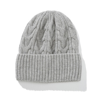 2021春竹秋冬季新款帽子时尚休闲男女纯色羊毛针织毛线帽 浅灰色 25*