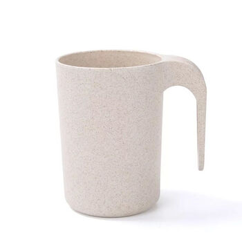 卡通简约漱口杯家用刷牙杯子旅行牙刷杯洗漱杯创意牙缸 单个 米白