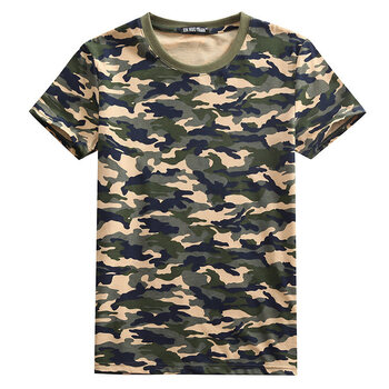 团体训练服外穿纯棉体能半袖t恤军衣服装陆军训练服 迷彩【绿色纯色】