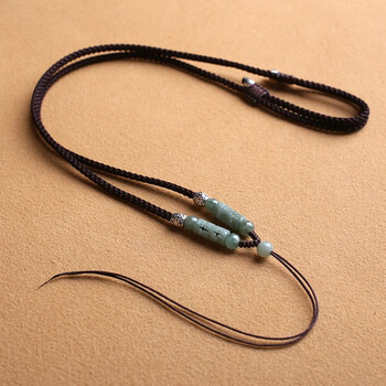 通幽阁a货翡翠挂绳男女款项链绳子玉佛玉石高档挂件挂坠绳观音貔貅