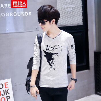 南极人（Nanjiren） 长袖 男士T恤 15灰 