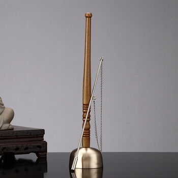 圆通工艺台湾引磬铜磬引庆木柄直引罄纯铜佛教寺庙佛