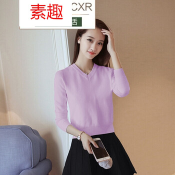 宽松长袖针织衫，让你的少女心