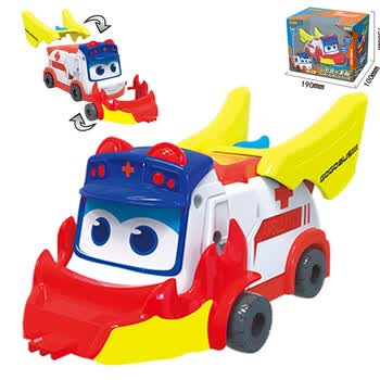 猪猪侠gg·bond 七合一百变校巴歌德消防车儿童变形汽车校巴变脸机甲