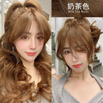 欧莱雅奶茶金棕色染发剂膏家用自染2023流行发色免漂植物泡泡纯自己